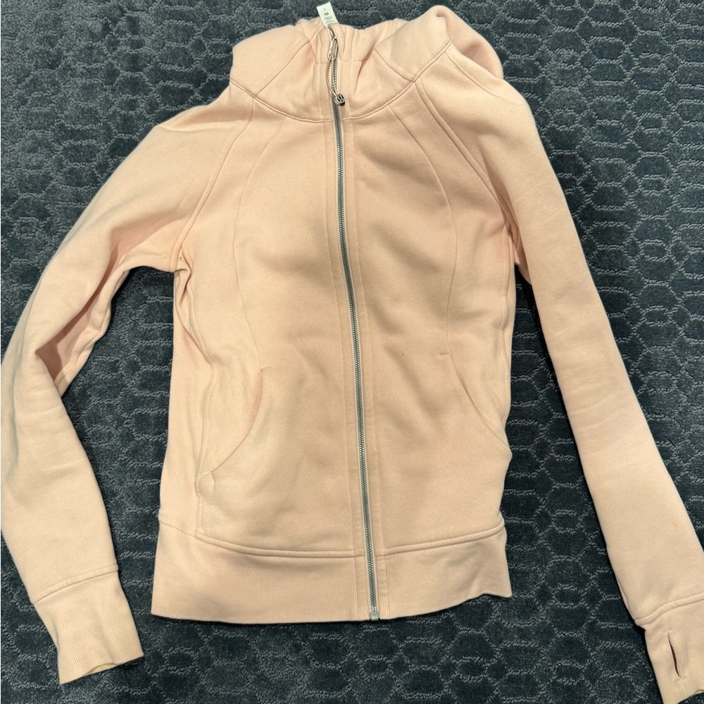 lululemon light pink scuba zip up
